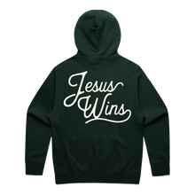 Load image into Gallery viewer, Jesus Wins Oversized Hoodie - Pine