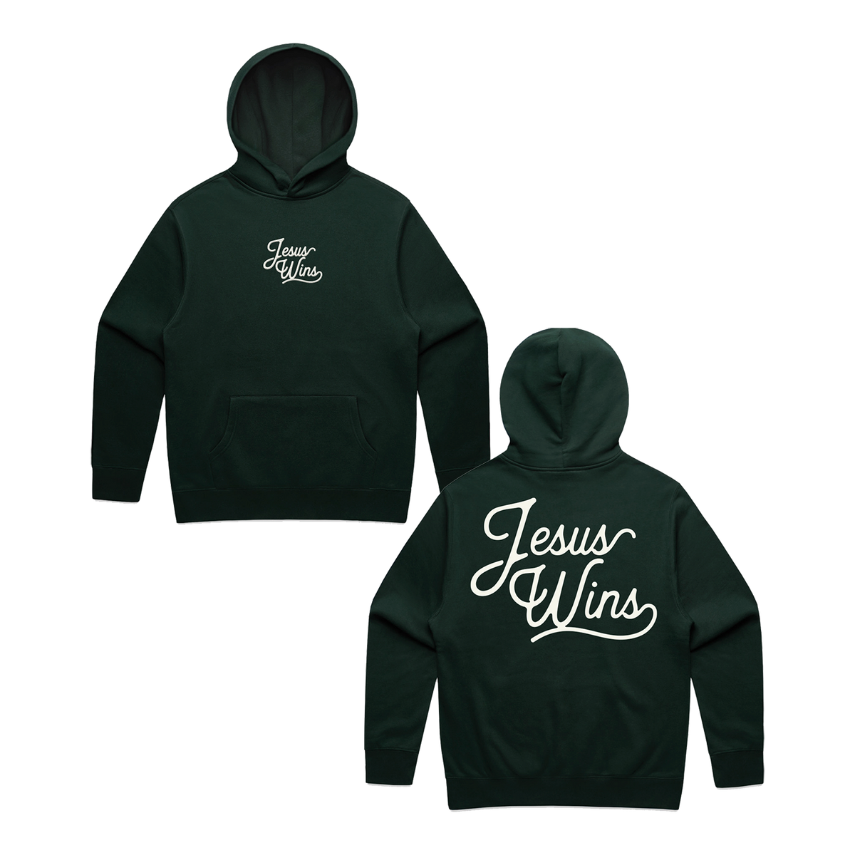 Jesus Wins Oversized Hoodie - Pine – Blaze Media Shop