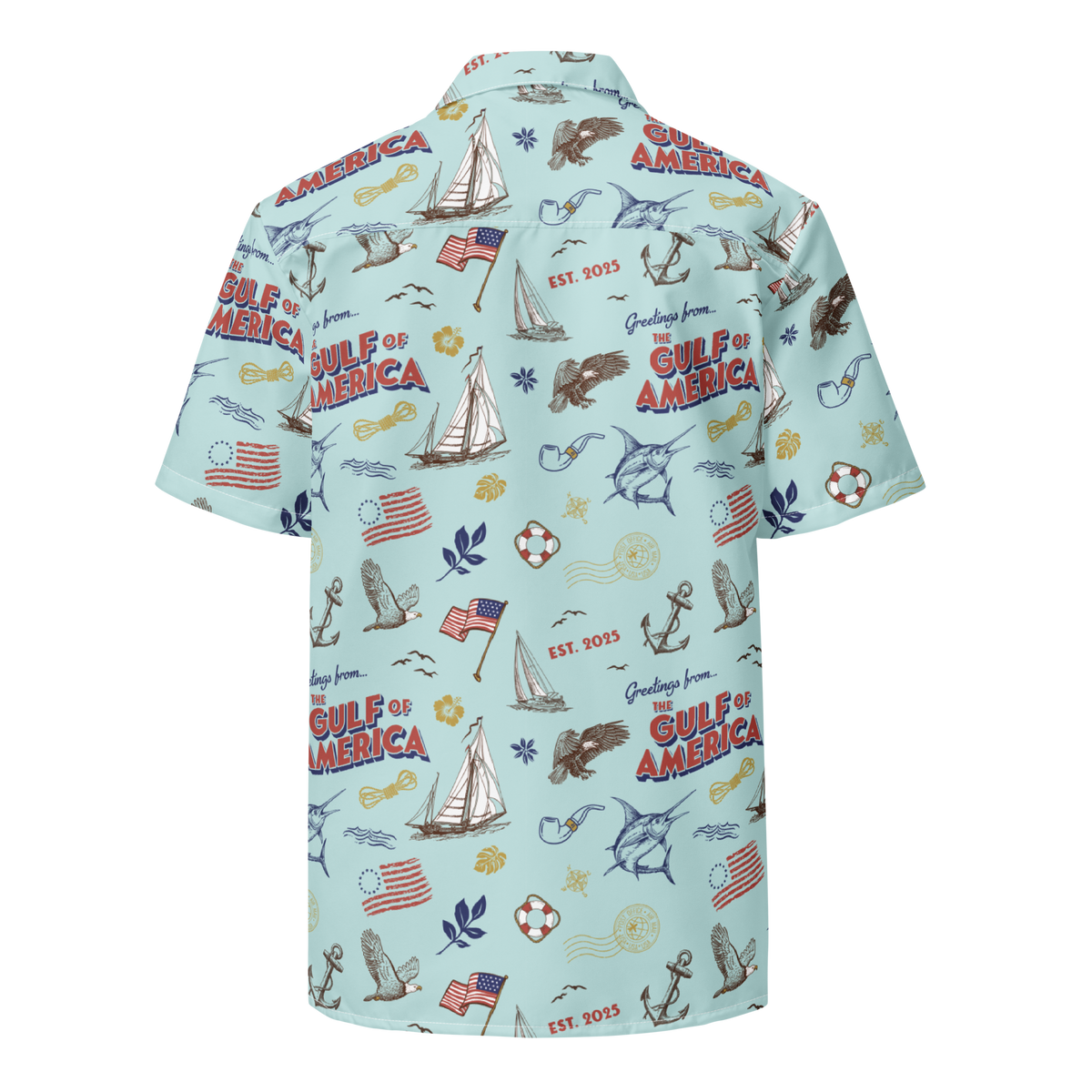 The Gulf Of America Hawaiian Shirt - Blue - Blaze Media Shop