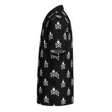 Load image into Gallery viewer, STF Skull & Bones Hawaiian Shirt - Black