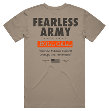 Load image into Gallery viewer, ROLL CALL X FEARLESS TSHIRT - Mushroom + Orange