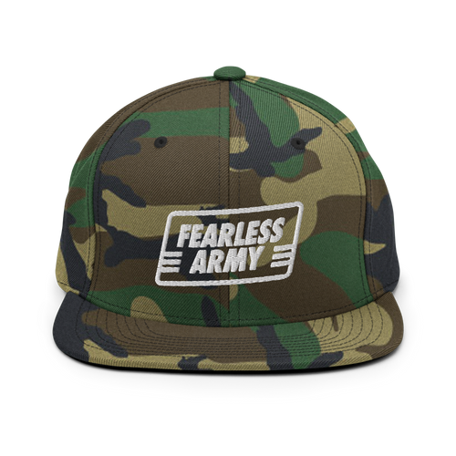 Fearless Army Camo Snapback Hat