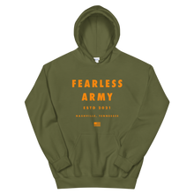 Load image into Gallery viewer, Fearless Army Stacked Hoodie