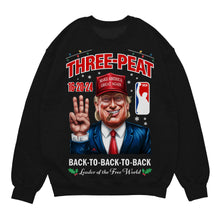 Load image into Gallery viewer, MAGA Three-Peat Ugly Christmas Sweater