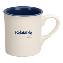 Load image into Gallery viewer, God&#39;s Eternal Plan Icon Mug - Cream &amp; Navy Blue