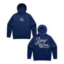 Load image into Gallery viewer, Jesus Wins Oversized Hoodie - Royal Blue