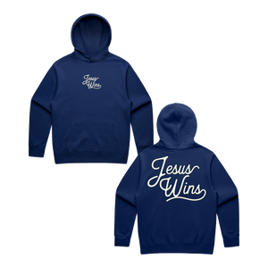 Jesus Wins Oversized Hoodie - Royal Blue