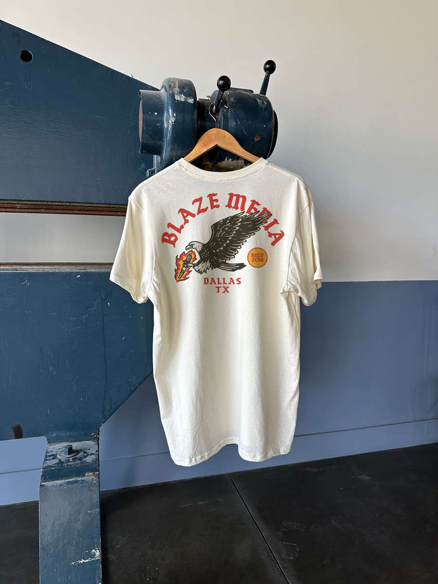 Blaze Heritage Eagle Spark Plug T-Shirt - Cream – Blaze Media Shop