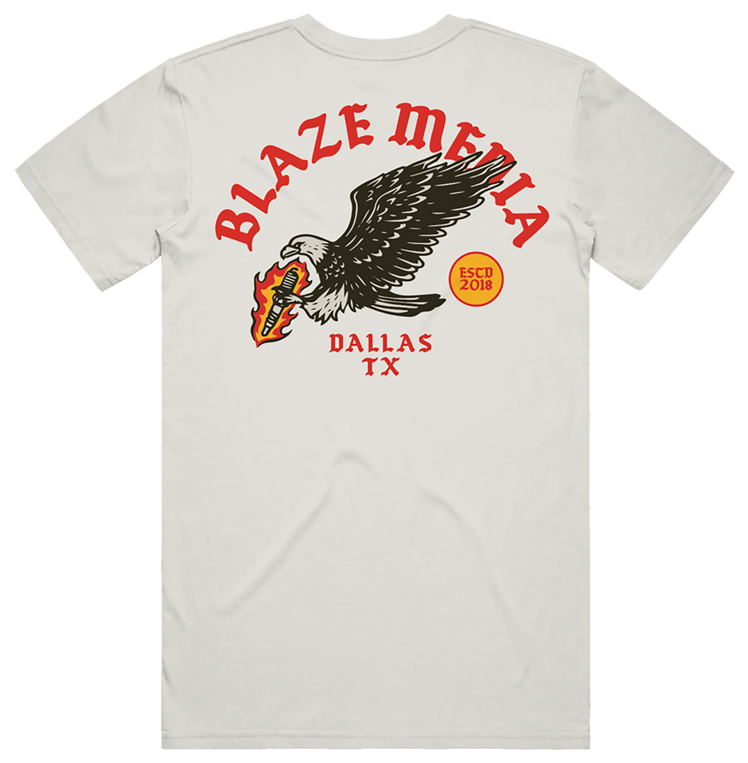 Blaze Heritage Eagle Spark Plug T-Shirt - Cream