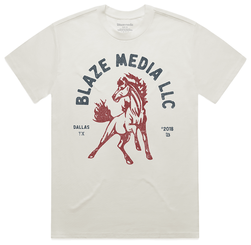 Blaze Heritage Mustang T-Shirt - Cream