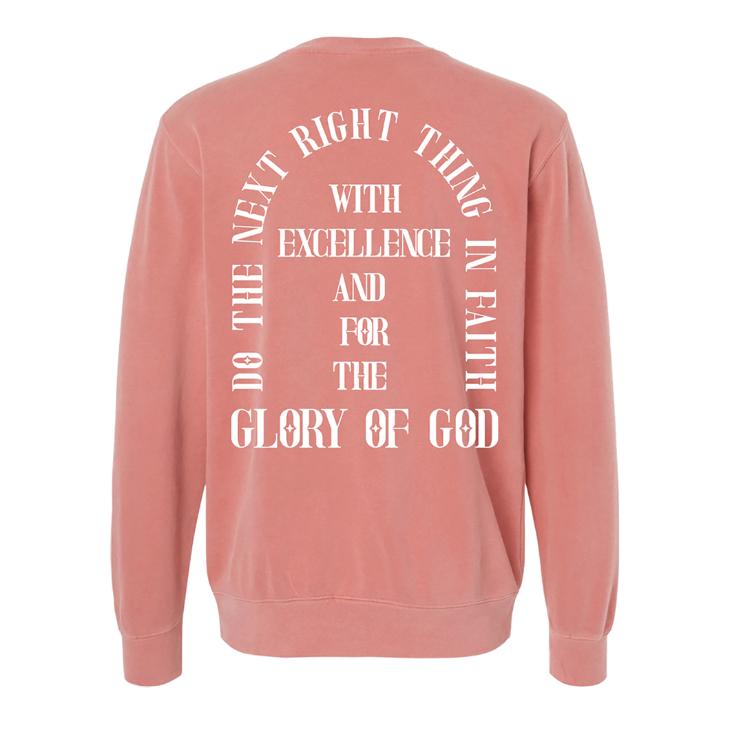 Do The Next Right Thing Crewneck Rose Blaze Media Shop