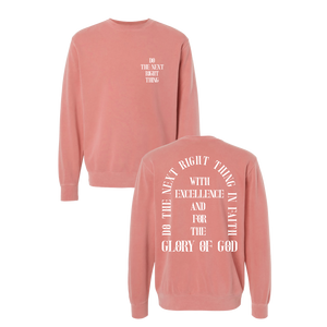 Do The Next Right Thing Crewneck - Rose