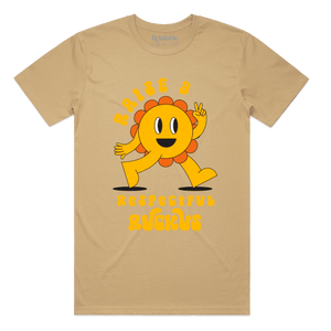 Raise A Respectful Ruckus Character T-shirt - Vintage Gold