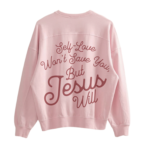 Relatable X CJLA - But Jesus Will - Oversized Crewneck Sweatshirt - Pink