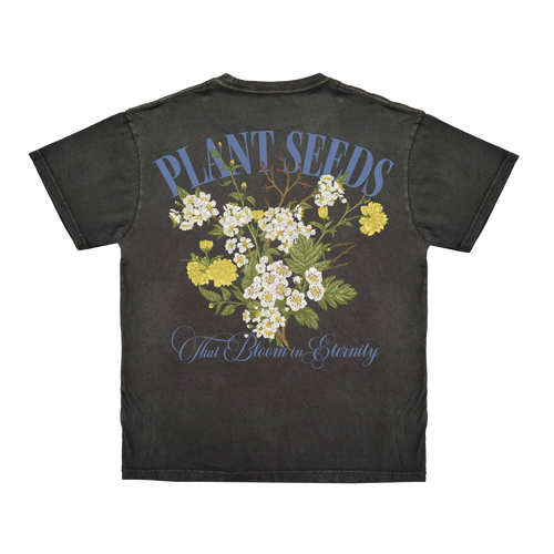 Relatable X CJLA - Plant Seeds - Oversized Boyfriend Tee - Black