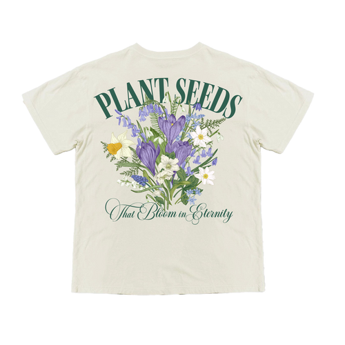 Relatable X CJLA - Plant Seeds - Oversized Boyfriend Tee - Cream