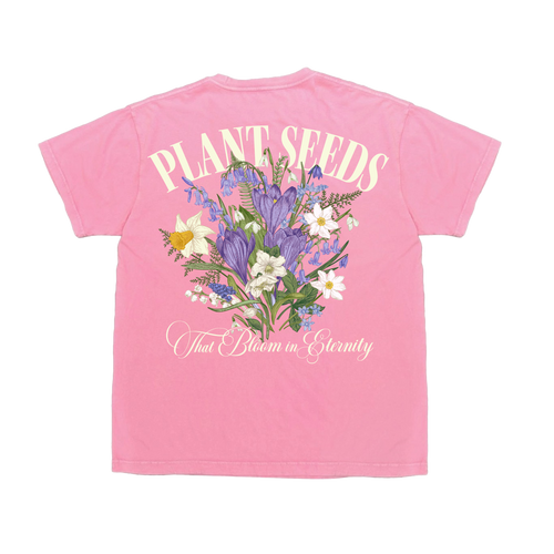 Relatable X CJLA - Plant Seeds - Oversized Boyfriend Tee - Pink