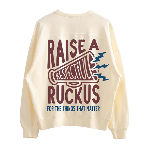 Relatable X CJLA - RARR - Oversized Crewneck Sweatshirt - Cream