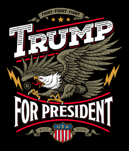 Trump For President T-Shirt - Black