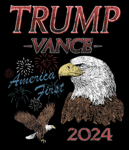 Trump Vance Vintage Eagle AF T-Shirt - Black