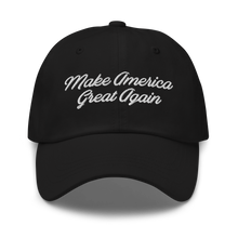 Load image into Gallery viewer, MAGA Script Dad Hat - Black