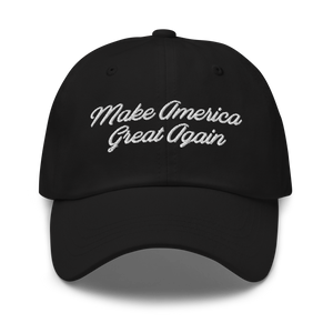 MAGA Script Dad Hat - Black