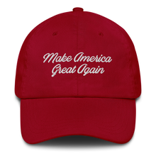 Load image into Gallery viewer, MAGA Script Dad Hat - Red