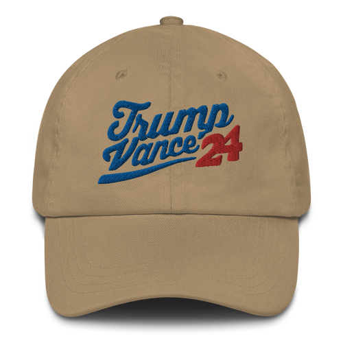 Trump Vance Varsity Dad Hat - Tan