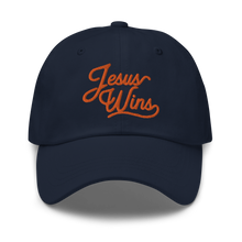 Load image into Gallery viewer, Jesus Wins Dad Hat - Navy