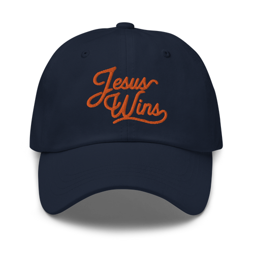 Jesus Wins Dad Hat - Navy