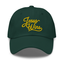 Load image into Gallery viewer, Jesus Wins Dad Hat - Spruce