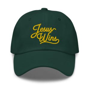 Jesus Wins Dad Hat - Spruce