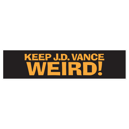 Keep J.D. Vance Weird Bumper Sticker