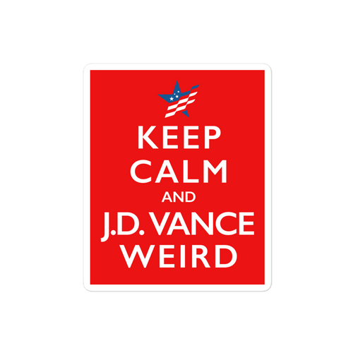 Keep Calm & J.D. Vance Weird Sticker