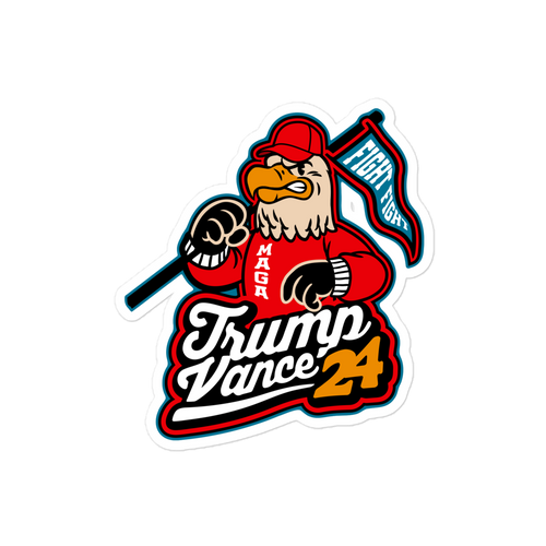 Trump Vance Collegiate Eagle Sticker