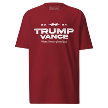 Load image into Gallery viewer, Trump Vance Bolt Logo T-Shirt - Dark Red