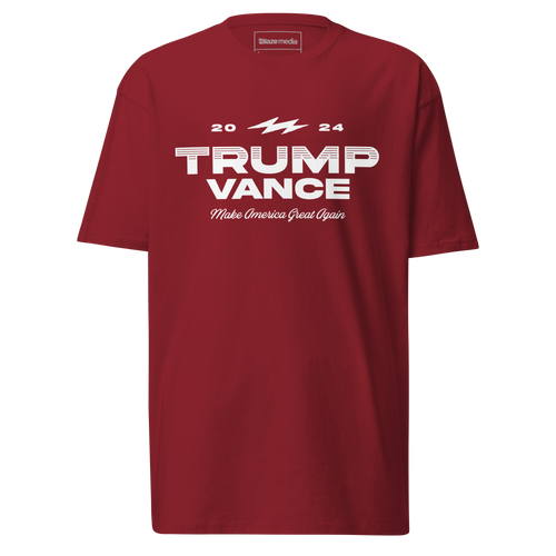 Trump Vance Bolt Logo T-Shirt - Dark Red