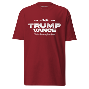 Trump Vance Bolt Logo T-Shirt - Dark Red