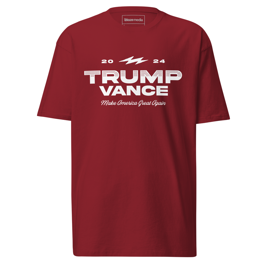 Trump Vance Bolt Logo T-Shirt - Dark Red