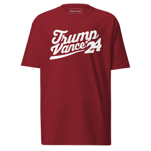 Trump Vance Varsity T-Shirt - Dark Red