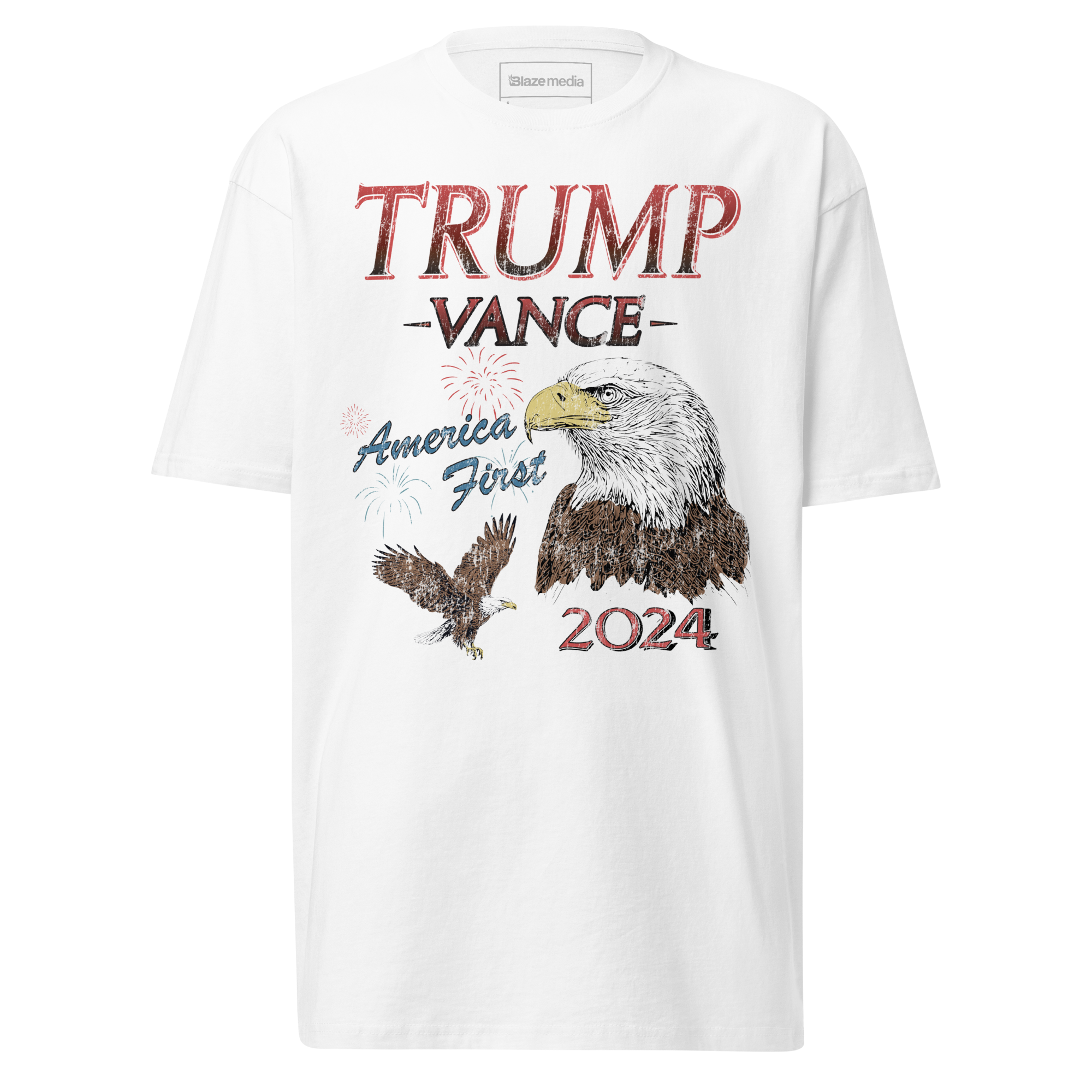 Trump Vance Vintage Eagle AF T-Shirt - White – Blaze Media Shop