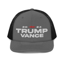 Load image into Gallery viewer, Trump Vance Bolt Logo Trucker Hat - Heather Grey