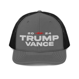 Trump Vance Bolt Logo Trucker Hat - Heather Grey