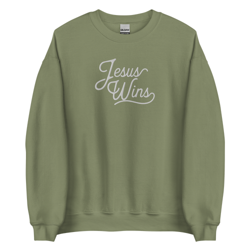 Jesus Wins Sweatshirt - Olive