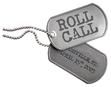 Load image into Gallery viewer, ROLL CALL X FEARLESS Dog Tags - Stainless Steel