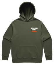 Load image into Gallery viewer, ROLL CALL X FEARLESS HOODIE - Cypress + Orange