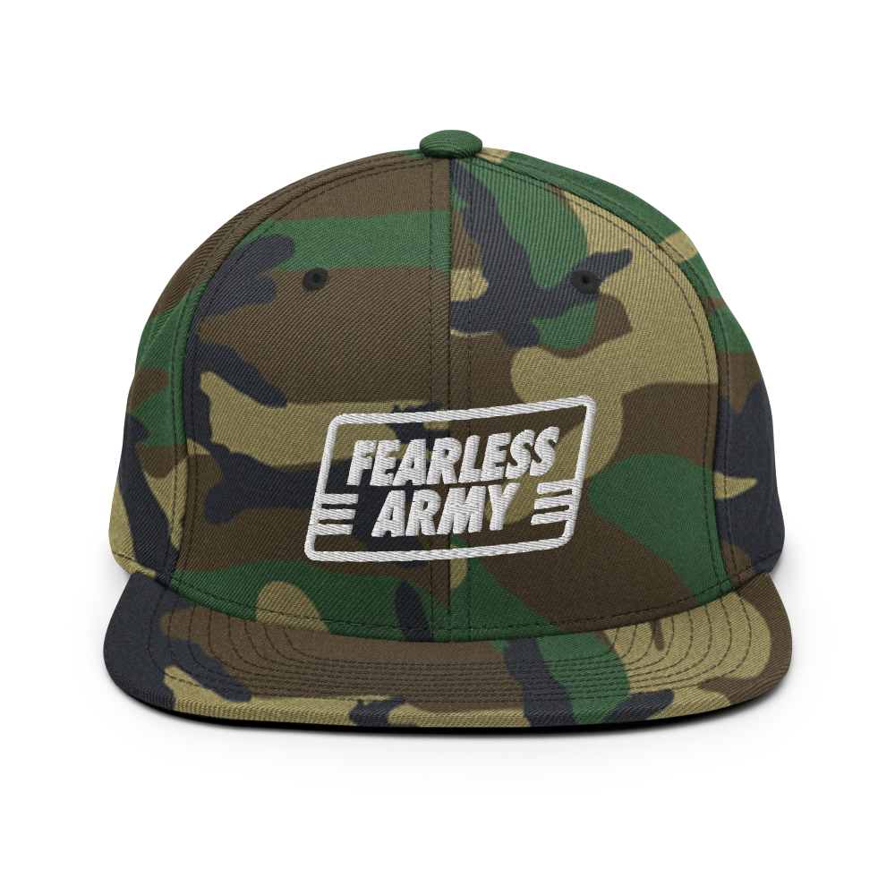 Fearless Army Camo Snapback Hat
