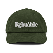 Load image into Gallery viewer, Relatable Corduroy Hat (Dark Olive)
