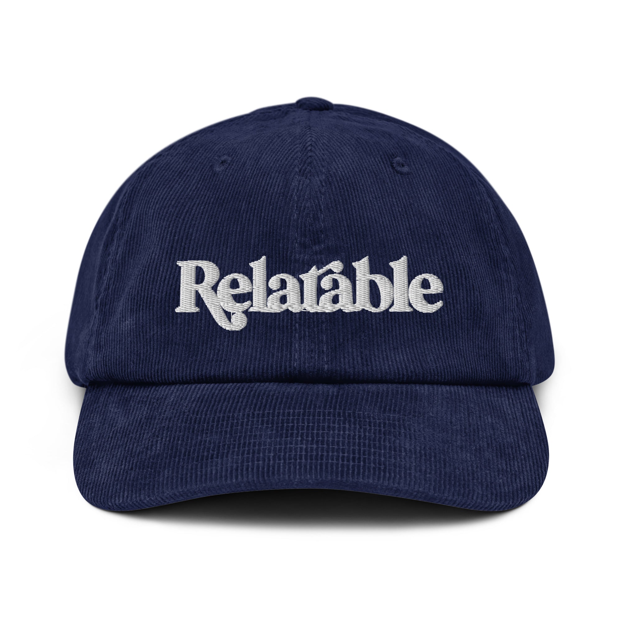 [Smooth mood] / ☆ Corduroy Logo Ball Cap / Navy Relatable Corduroy Hat (Oxford Navy) – Blaze Media Shop
