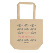 Load image into Gallery viewer, Be A Salmon Tote Bag (Tan)